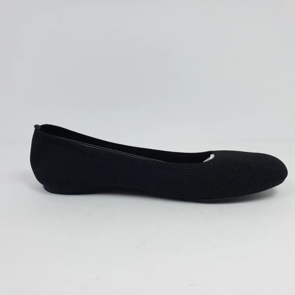 Old Navy Womens Size 11 Black Jack Knit Slip On Almond Toe Loafer Flats Shoes_4